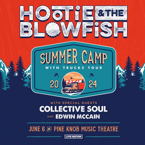 More Info for  Hootie & The Blowfish Brings “Summer Camp With Trucks Tour” With Special Guests Collective Soul And Edwin Mccain  To Pine Knob Music Theatre June 6