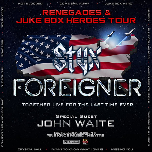 More Info for WCSX Presents Foreigner & Styx