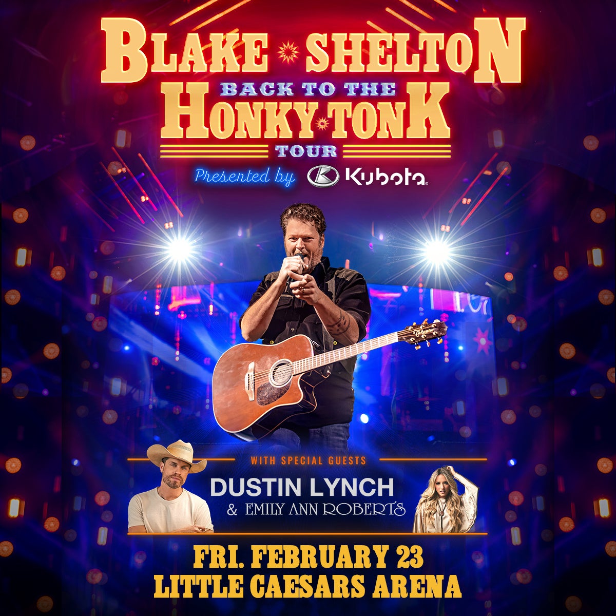 More Info for Blake Shelton Is Heading “Back To The Honky Tonk”  For Round Two On His 2024 Headlining Tour  To Include Little Caesars Arena Friday, February 23