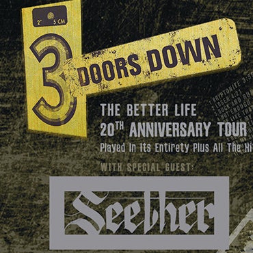 More Info for 3 DOORS DOWN BRING “THE BETTER LIFE 20TH ANNIVERSARY TOUR” TO  MICHIGAN LOTTERY AMPHITHEATRE SATURDAY, AUGUST 7, 2021