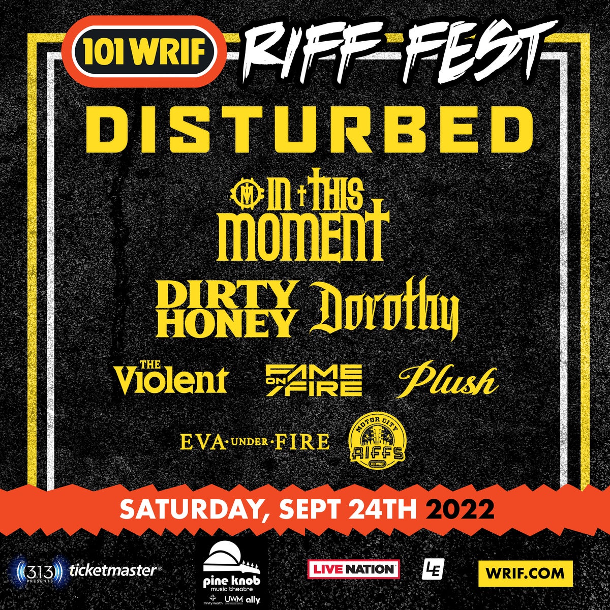 RIFF FEST with Disturbed Presented by 101.1 WRIF 313 Presents