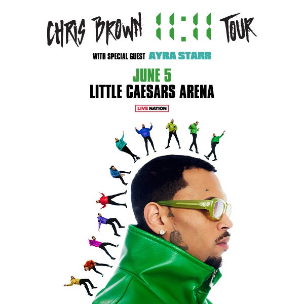 More Info for Chris Brown Brings The 11:11 Tour With Special Guest Ayra Starr  To Little Caesars Arena June 5