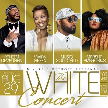 More Info for THE WHITE CONCERT AT MICHIGAN LOTTERY AMPHITHEATRE AT FREEDOM HILL POSTPONED DUE TO INCLEMENT WEATHER