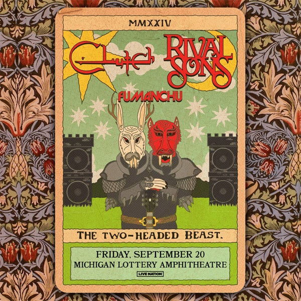 More Info for Clutch & Rival Sons Bring The Two Headed Beast Tour With Special Guest Fu Manchu To Michigan Lottery Amphitheatre Friday, September 20