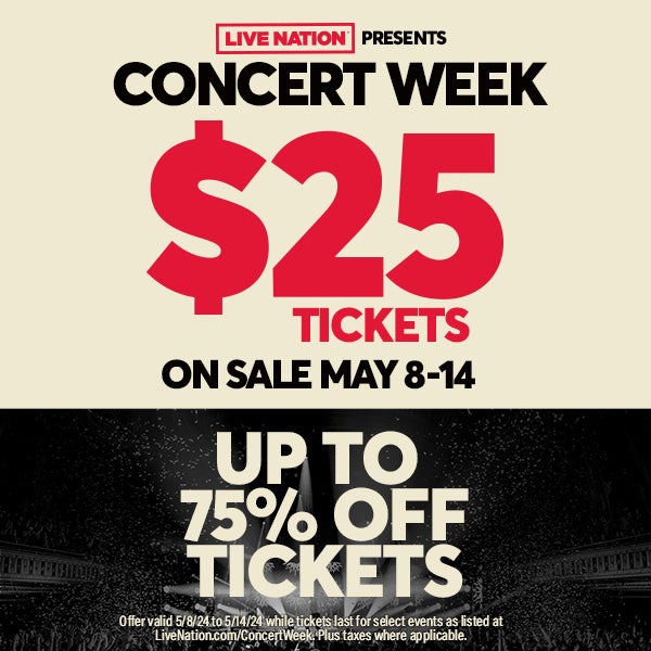 More Info for Live Nation's Concert Week Celebrates Start of Summer Concert Season with $25 Tickets