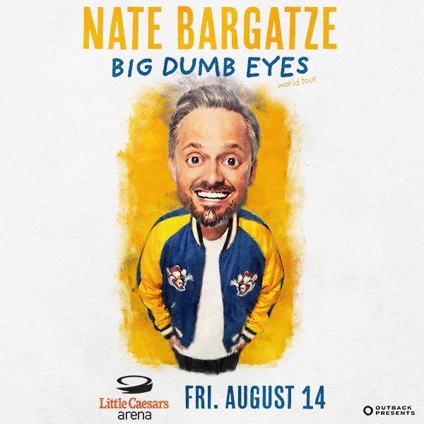 More Info for Comedian Nate Bargatze Brings His 2026 Big Dumb Eyes World Tour To Little Caesars Arena Friday, August 14, 2026