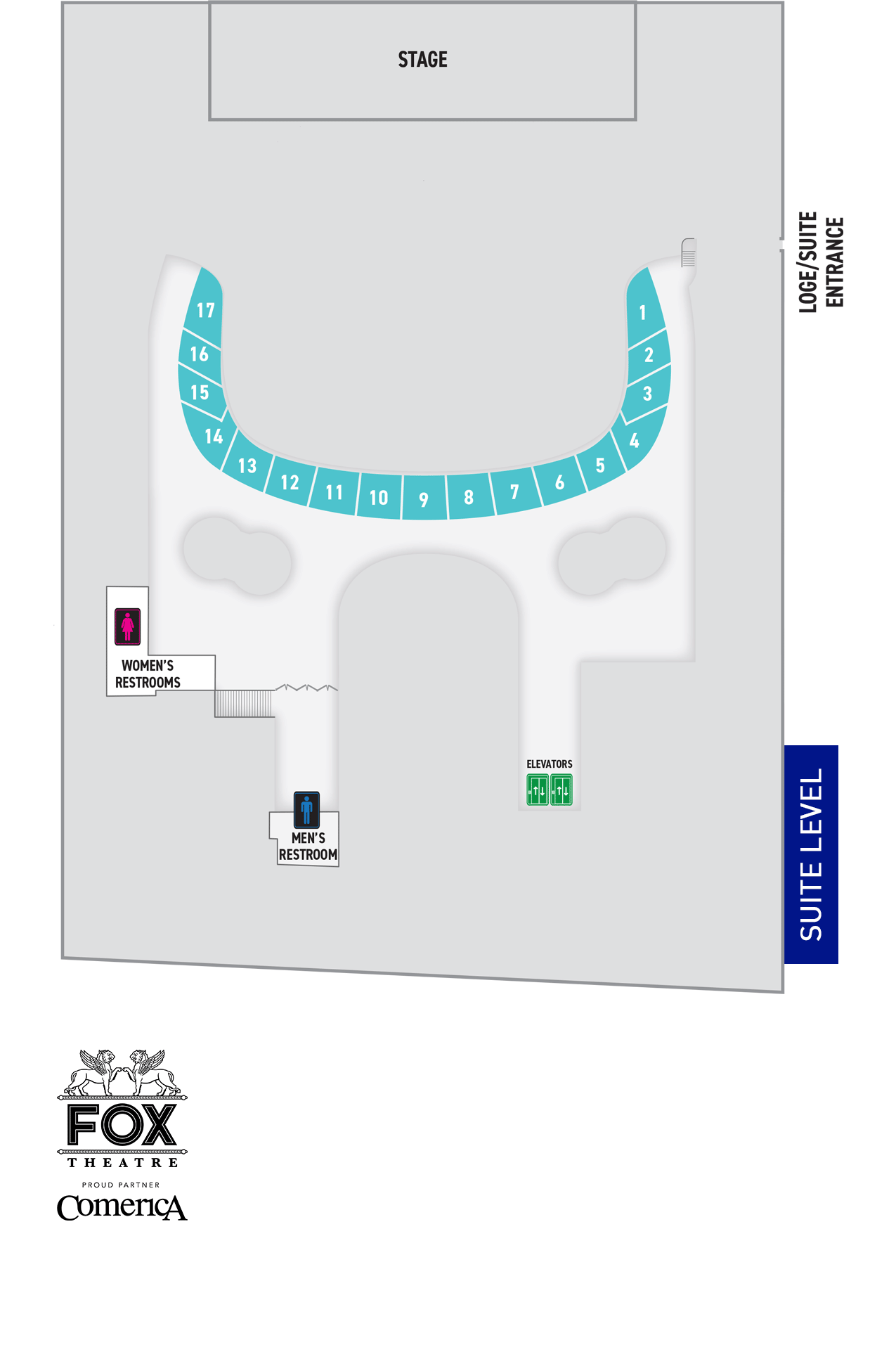 313 Presents - Fox Theatre Venue Map - Suite Level