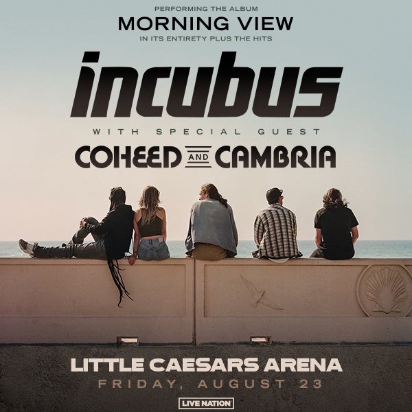 More Info for Incubus To Perform The Iconic Album “Morning View” In Its Entirety On 2024 US Arena Tour at Little Caesars Arena August 23, 2024