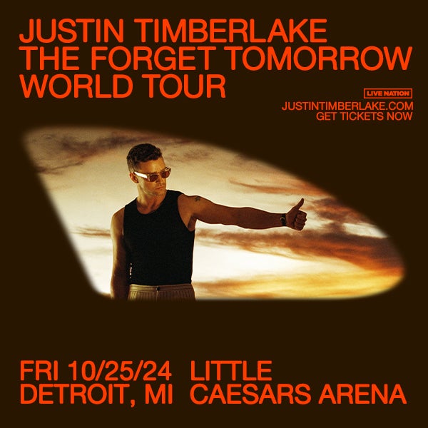 More Info for Justin Timberlake to bring “The Forget Tomorrow World Tour” to Little Caesars Arena Friday, October 25, 2024