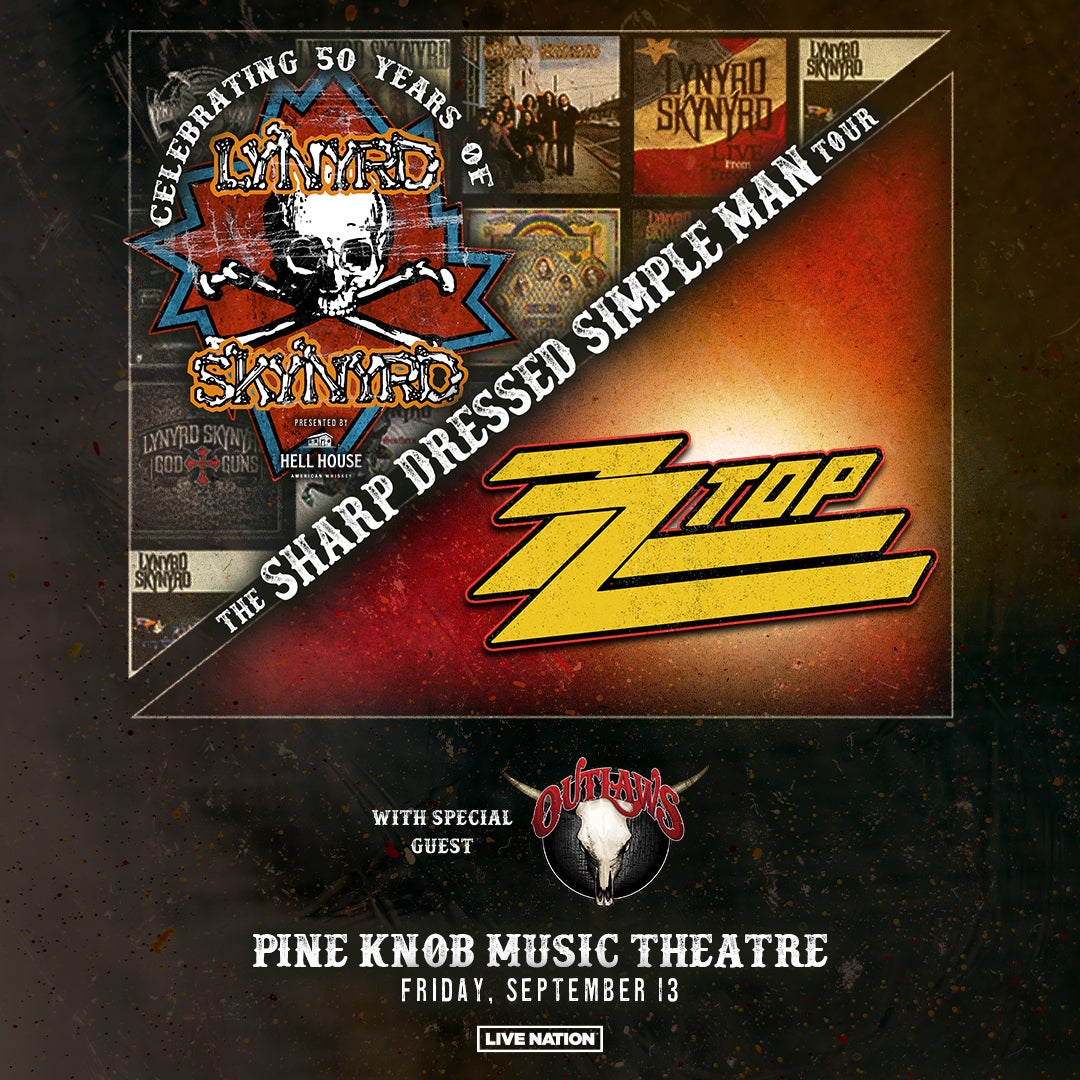 More Info for Lynyrd Skynyrd And Zz Top Announce Continuation Of The Sharp Dressed Simple Man Tour With Special Guest The Outlaws At Pine Knob Music Theatre Friday, September 13, 2024