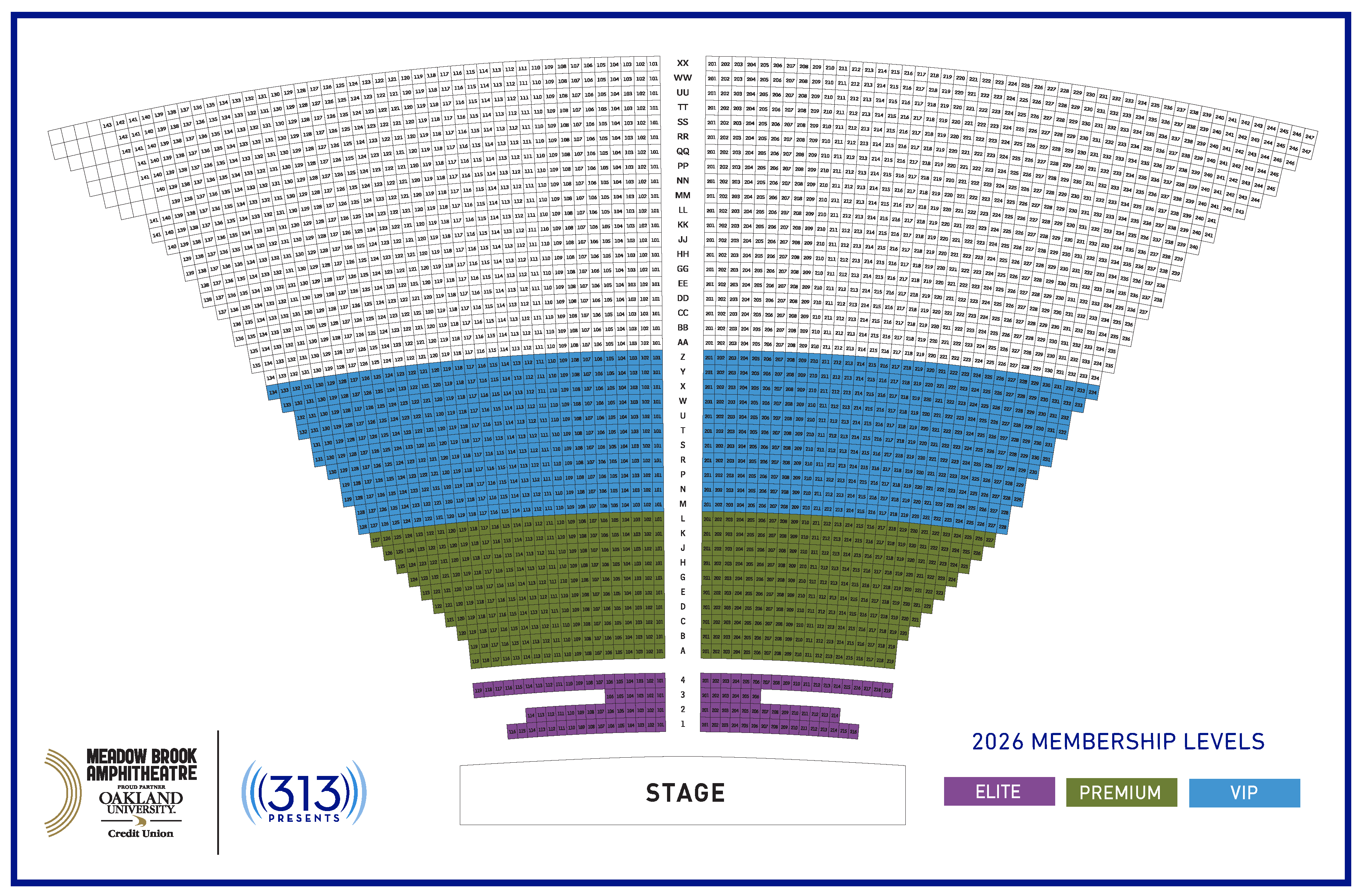 Season Membership Seating Chart
