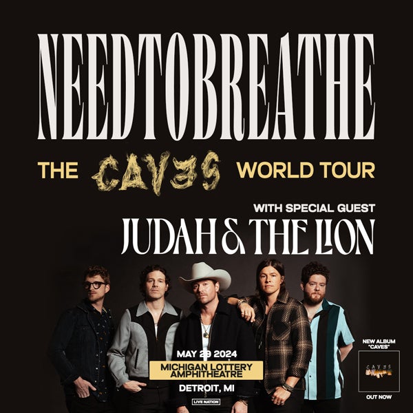 More Info for Needtobreathe To Bring “The Caves World Tour” To  Michigan Lottery Amphitheatre On May 29, 2024