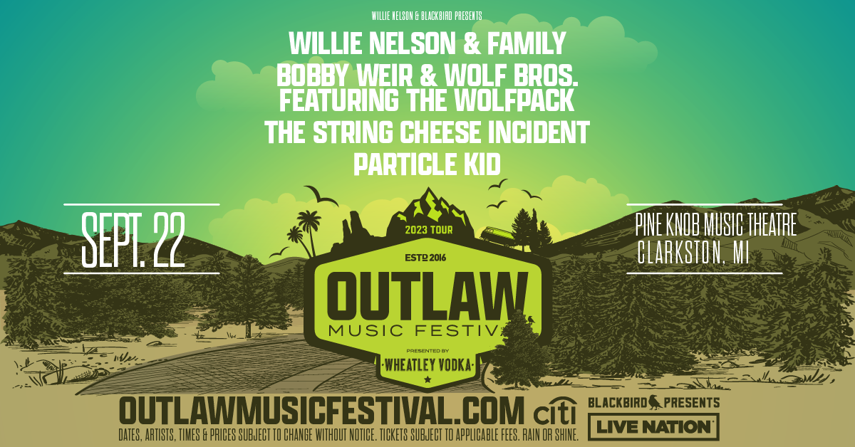 Willie Nelson’s Iconic Outlaw Music Festival Tour Heads To Pine Knob