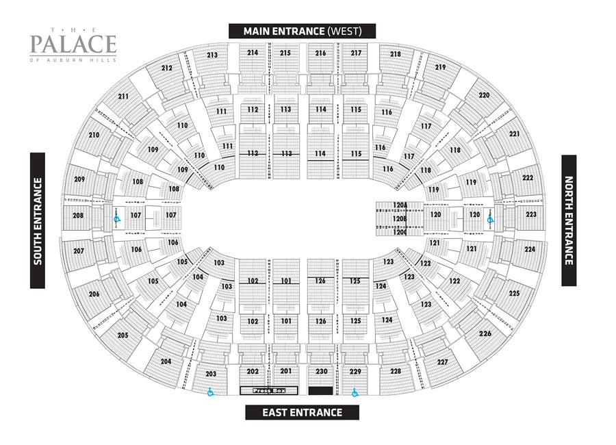 Palace Of Auburn Hills Mi Seating Chart