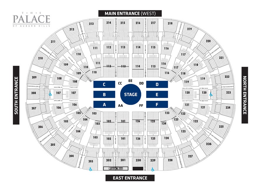 Palace of Auburn Hills Seating Chart