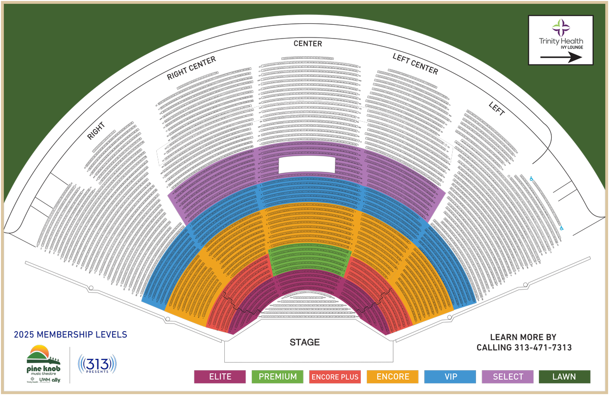 Season Membership Seating Chart