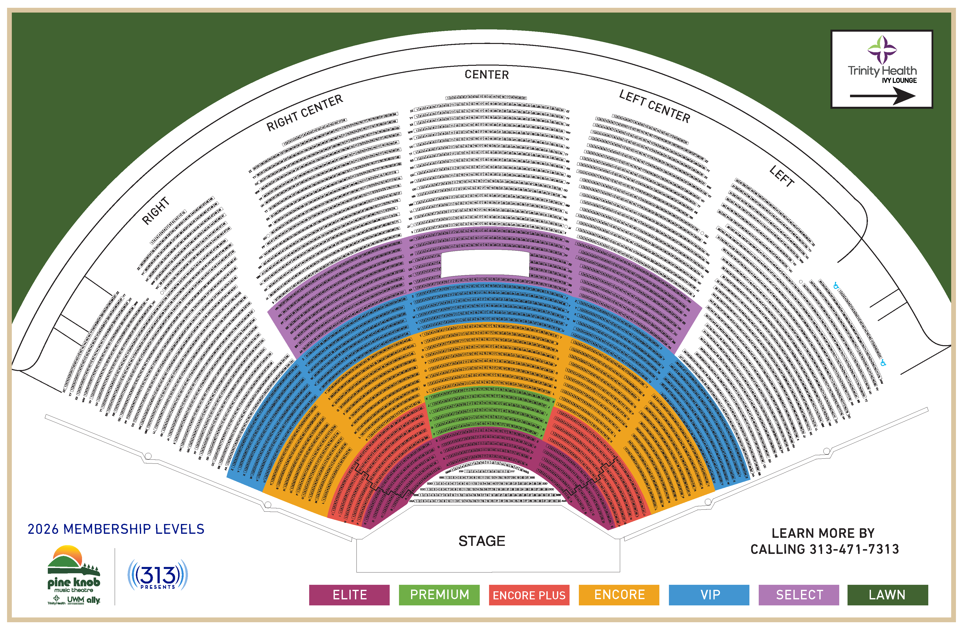 Season Membership Seating Chart