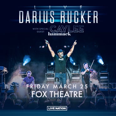 More Info for  DARIUS RUCKER ANNOUNCES INTIMATE FOX THEATRE PERFORMANCE  FRIDAY, MARCH 25, 2022