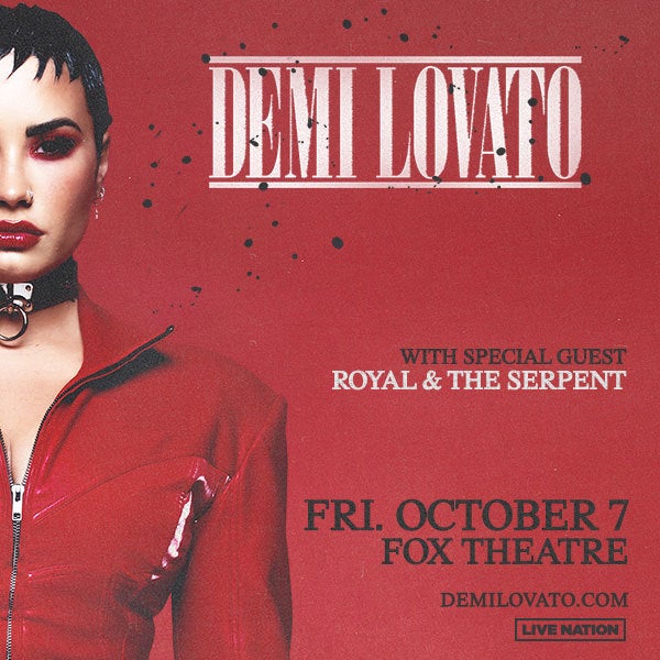 More Info for Demi Lovato Announces Their Highly Anticipated Fall Tour  To Include Fox Theatre Performance Friday, October 7