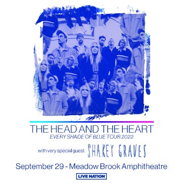 More Info for  THE HEAD AND THE HEART BRING “EVERY SHADE OF BLUE TOUR 2022” TO MEADOW BROOK AMPHITHEATRE SEPTEMBER 29, 2022