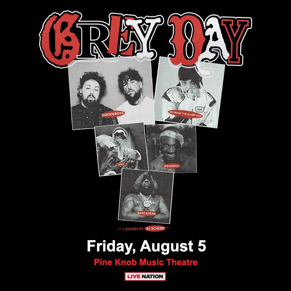 More Info for $uicideboy$ Bring “Grey Day Tour” With Special Guests Ski Mask The Slump God,  $Not, Jpegmafia And Maxo Kream To Pine Knob Music Theatre Friday, August 5