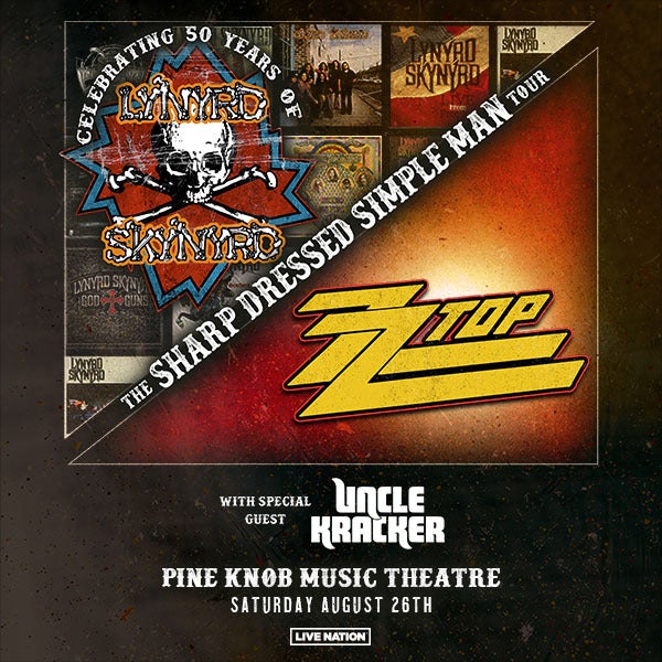 More Info for Lynyrd Skynyrd And Zz Top Bring Co-Headlining  “The Sharp Dressed Simple Man Tour”  With Special Guest Uncle Kracker To Pine Knob Music Theatre Saturday, August 26