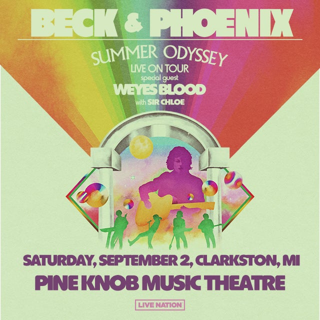 More Info for Beck And Phoenix Bring 2023 Co-Headline Summer Odyssey Tour With Special Guests Weyes Blood And Sir Chloe  To Pine Knob Music Theatre Saturday, September 2