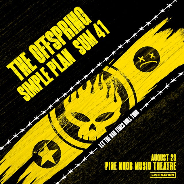 More Info for The Offspring “Let The Bad Times Roll” Tour With Special Guests  Sum 41 And Simple Plan To Visit Pine Knob Music Theatre August 23