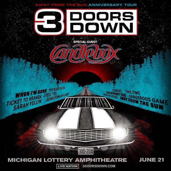 More Info for 3 Doors Down Announces  “Away From The Sun Anniversary Tour”  At Michigan Lottery Amphitheatre June 21