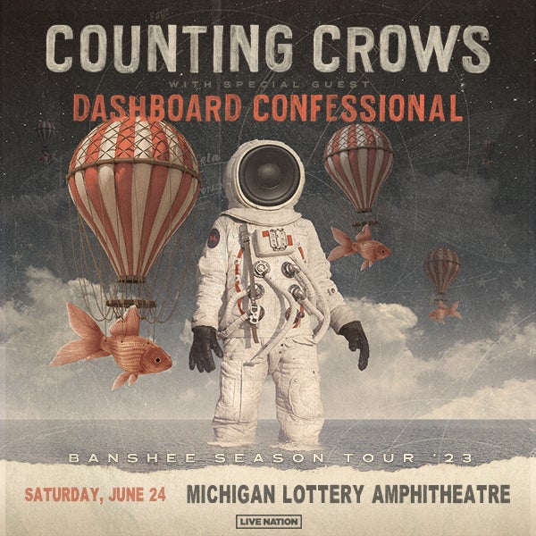 More Info for Counting Crows Bring Banshee Season Tour  With Special Guest Dashboard Confessional To Michigan Lottery Amphitheatre Saturday, June 24