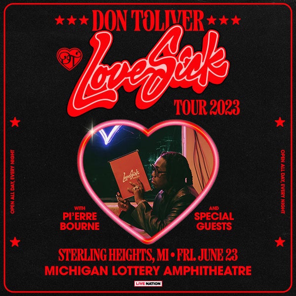 More Info for Don Toliver To Bring “Thee Love Sick Tour 2023” To Michigan Lottery Amphitheatre Friday, June 23