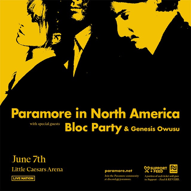 More Info for Paramore Brings Long Awaited North America Arena Tour To  Little Caesars Arena On June 7