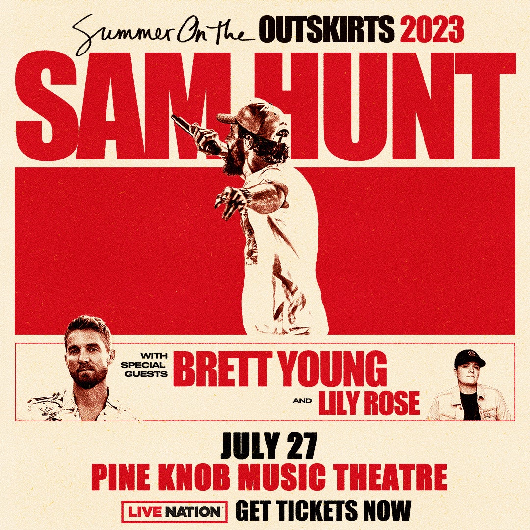 More Info for Sam Hunt Announces “Summer On The Outskirts Tour” At Pine Knob Music Theatre July 27