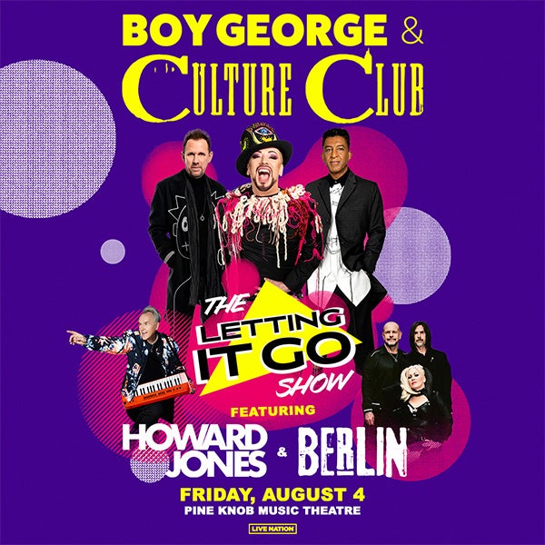 More Info for 100.3 WNIC Presents Jay’s Summer Bash Featuring Boy George and Culture Club with very special guests Howard Jones and Berlin at Pine Knob Music Theatre Friday, August 4