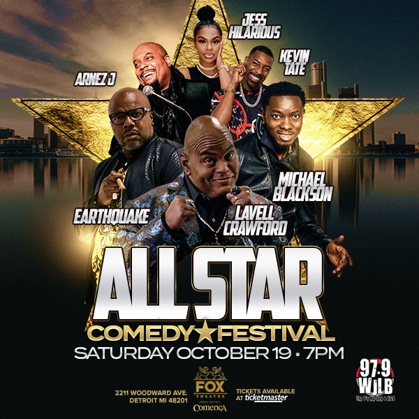 More Info for 97.9 Wjlb Presents All-Star Comedy Festival Starring Michael Blackson, Lavell Crawford, Earthquake,  Jess Hilarious, Arnez J And Kevin Tate  To Play At The Fox Theatre Saturday, October 19