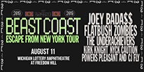 More Info for NEW YORK CITY HIP HOP COLLECTIVE BEAST COAST  CONFIRMS “ESCAPE FROM NEW YORK TOUR” WITH STOP AT  MICHIGAN LOTTERY AMPHITHEATRE AT FREEDOM HILL AUGUST 11