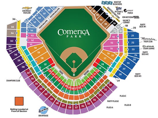 Metallica Comerica Park Seating Chart