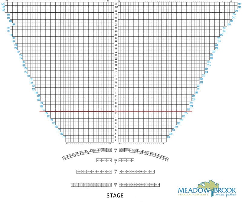 Meadowbrook Amphitheater Seating Chart