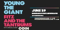 More Info for YOUNG THE GIANT + FITZ AND THE TANTRUMS ANNOUNCE NORTH AMERICAN CO-HEADLINE TOUR TO INCLUDE  MICHIGAN LOTTERY AMPHITHEATRE AT FREEDOM HILL SATURDAY, JUNE 29